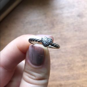 David Yurman Pave Heart Ring